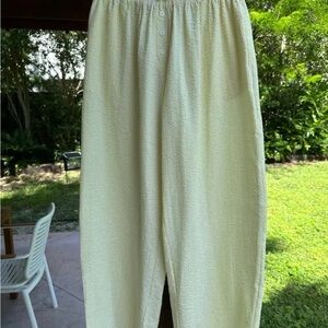 Women's Cream Wide Leg Pants